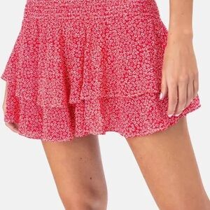 Adika Red Floral‎ Skirt